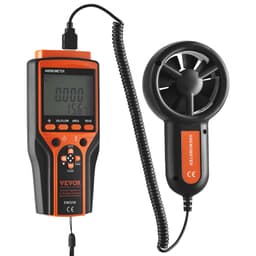 Ručný delená anemometer, 14℉-140℉, digitálny merač rýchlosti vetra CFM s LED podsvieteným displejom, meria rýchlosť vetra, teplotu vetra, prúdenie vzduchu, ochladzovanie vetrom, na plachtenie, surfovanie, lietanie, HVAC - miniatúra 5