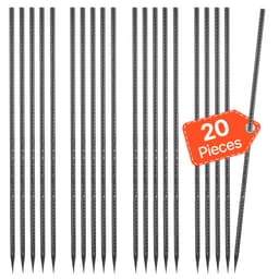 Výstužné kolíky, 609,6 mm / 24 palcov, odolné, priemer 0,47 palca, rovné pozinkované oceľové zemné kotvy s ostrým koncom a antikoróznou vrstvou, na záhradnú podperu, plot, kempingové stany (balenie 20 kusov) - miniatúra 2