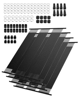 Solárny ohrievač bazéna, solárny panel z HDPE s rozmermi 4 x 10 stôp (4 ks) - odolný a odolný voči poveternostným vplyvom, s kompletným príslušenstvom, univerzálny solárny panel pre bazén – zvyšuje teplotu vody, nadzemný aj zapustený bazén - miniatúra 7