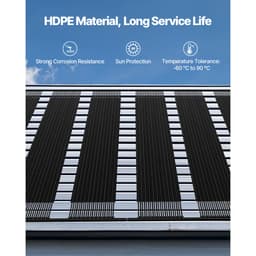 Solárny ohrievač bazéna, solárny panel z HDPE s rozmermi 4 x 10 stôp (4 ks) - odolný a odolný voči poveternostným vplyvom, s kompletným príslušenstvom, univerzálny solárny panel pre bazén – zvyšuje teplotu vody, nadzemný aj zapustený bazén - miniatúra 8