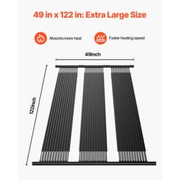 Solárny ohrievač bazéna, solárny panel z HDPE s rozmermi 4 x 10 stôp (4 ks) - odolný a odolný voči poveternostným vplyvom, s kompletným príslušenstvom, univerzálny solárny panel pre bazén – zvyšuje teplotu vody, nadzemný aj zapustený bazén - miniatúra 9