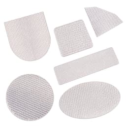 Biele štítky Patch-Twill, rôzne veľkosti a tvary - miniatúra 1