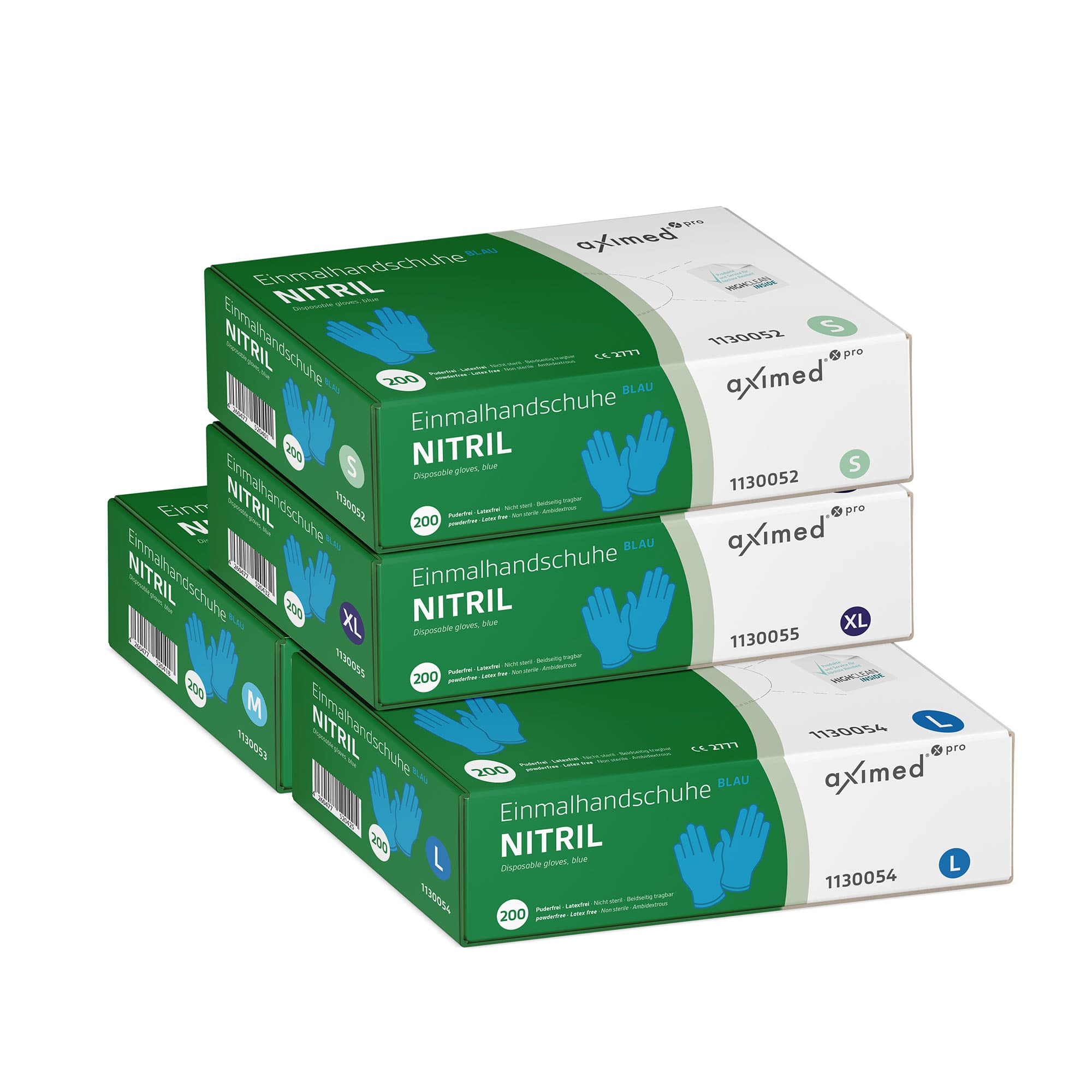 Nitrilové rukavice v dávkovacej krabičke, rôzne veľkosti, 200 ks/balenie