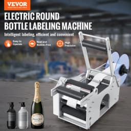 Poloautomatický etiketovací stroj na okrúhle fľaše, 20 – 50 ks/min, elektrický aplikátor etikiet na okrúhle fľaše, etiketovač okrúhlych fliaš vhodný pre priemer fliaš 2 – 12 cm (s prítlačnou lištou) - miniatúra 6