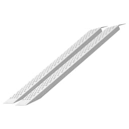 Prenosné nakladacie rampy, 2 ks 1200 x 215 mm, sada odolných hliníkových rámp pre prístrešky s protišmykovými otvormi, kompaktný dizajn a jednoduché skladovanie, nosnosť 399,2 kg, pre štvorkolky, traktory, kosačky na trávu, vozíky - miniatúra 4
