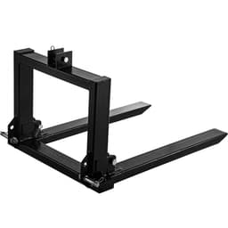 3-bodové závesné vidly na palety 907,2 kg, vidlicové príslušenstvo pre traktor kategórie 1, 64,8 x 55,9 x 104,1 cm, oceľové príslušenstvo pre ťažké zariadenia, pre traktor, šmykom riadený nakladač - miniatúra 4