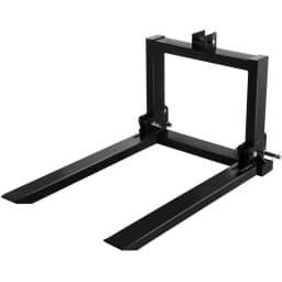 3-bodové závesné vidly na palety 907,2 kg, vidlicové príslušenstvo pre traktor kategórie 1, 64,8 x 55,9 x 104,1 cm, oceľové príslušenstvo pre ťažké zariadenia, pre traktor, šmykom riadený nakladač - miniatúra 2