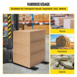 3-bodové závesné vidly na palety 907,2 kg, vidlicové príslušenstvo pre traktor kategórie 1, 64,8 x 55,9 x 104,1 cm, oceľové príslušenstvo pre ťažké zariadenia, pre traktor, šmykom riadený nakladač - miniatúra 10