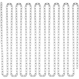 Oceľová reťaz odolná voči nárazom, 3/16" x 100', bezpečné pracovné zaťaženie 1100 lbs, pozinkovaná, overená, s dvoma rýchlospojkami, pozinkovaná reťaz z uhlíkovej ocele na ťahanie, zavesenie, kempovanie, ťahanie domácich zvierat - miniatúra 12