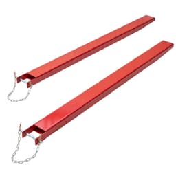 Predĺženia paletových vidlíc, dĺžka 1840 mm, šírka 115 mm, vysokovýkonné predĺženia vidlíc z uhlíkovej ocele pre vysokozdvižné vozíky, 1 pár predĺžení vidlíc s čapmi, nadstavce vidlíc pre vysokozdvižný vozík, červené - miniatúra 3