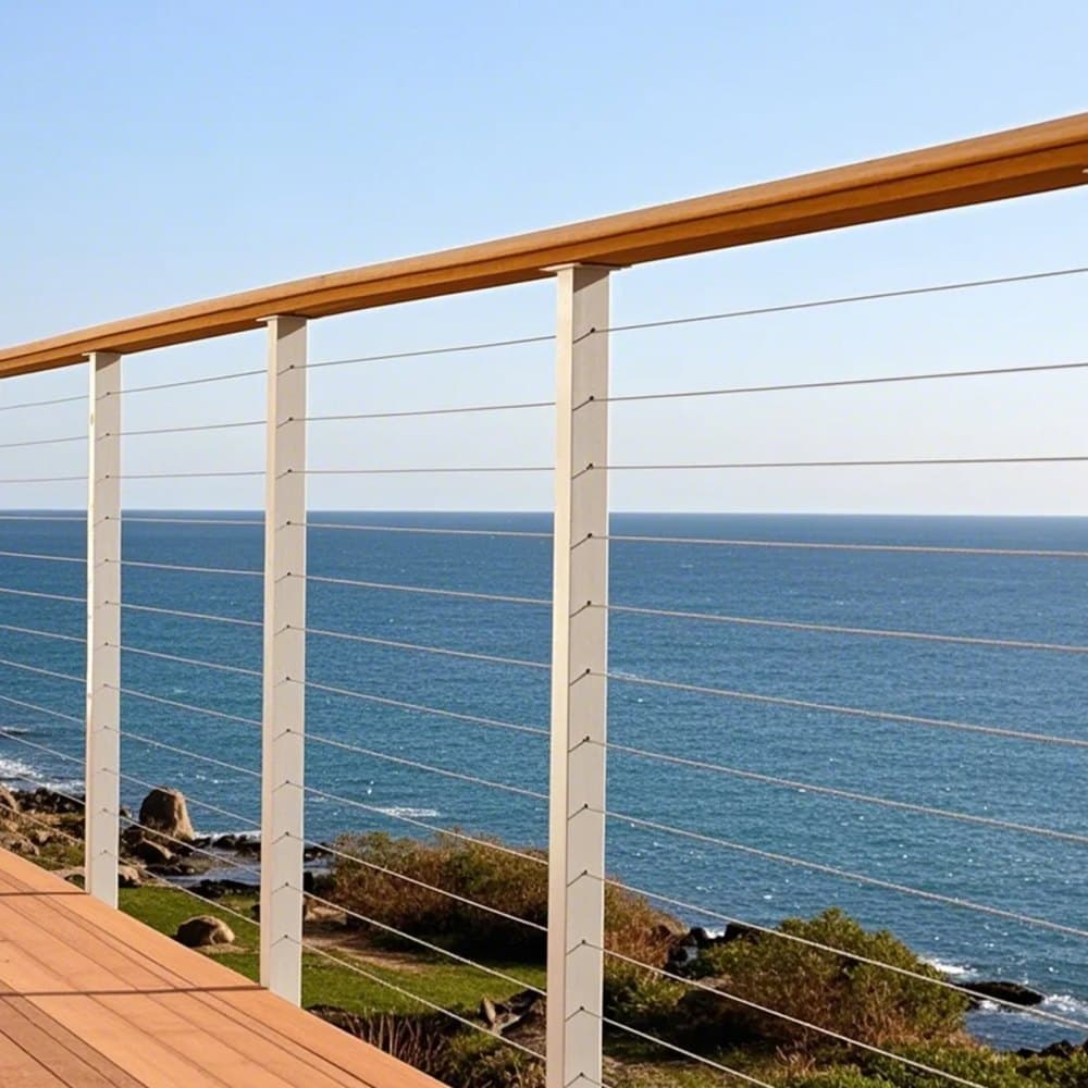 Súprava oceľových lán, 1/8" 600 stôp (181,2 m) z nehrdzavejúcej ocele 316 s nožnicami a rukavicami, pevnosť v ťahu 1600 libier (816 kg), 7x7 prameňov, stavebné, námorné, letecké, na zábradlie, schodisko, terasu, plot, vonku