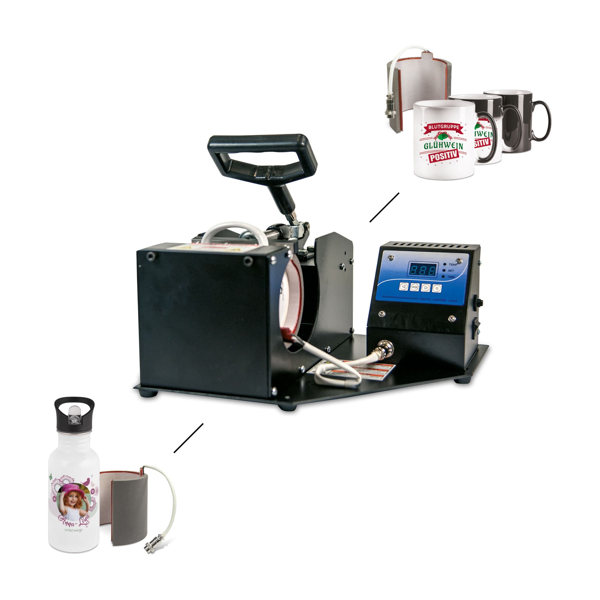 Lis na hrnčeky MPR-1, vrátane 2 vykurovacích telies Ø 72 mm a Ø 80 mm