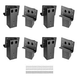 Konzoly na rolety na jelene, vonkajšie, plošinové konzoly 3,6x3,6, vhodné pre drevo 3,5x3,5 palca / 88,9x88,9 mm, oceľové konzoly výťahu s nosnosťou 2204 libier/1000 kg pre stanovište na jelene, lovecké rolety, strelnicu, 8 ks - miniatúra 2