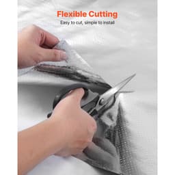 Dvojitá reflexná izolačná rolka, perforovaná tkaná sálavá bariéra, 0,15 mm 38,1 m x 1,22 m, obojstranná hliníková fólia s tepelným reflexným štítom, tepelnoizolačná rolka na okno a strechu karavanu - miniatúra 9