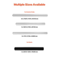 Fólia na dom, 2740 x 45720 mm, parozábrana s hrúbkou 0,13 mm, odolná plastová fólia, parozábrana z kvapkovej tkaniny pre bytovú a komerčnú výstavbu, biela - miniatúra 11