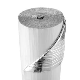 Reflexná izolačná rolka, dvojvrstvová sálavá bariéra so vzduchovými bublinami, 6 mm 30,48 m x 1,22 m, hliníková fólia, biela PE fólia, tepelne reflexný štít, tepelnoizolačná rolka pre garážové brány, okná, strechy karavanov - miniatúra 2