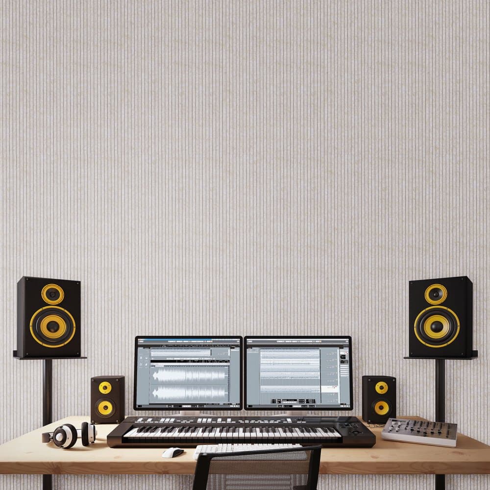 Balenie 5 akustických panelov so samolepiacou fóliou, zvukotesné penové panely s rozmermi 47,2 x 23,6 x 0,4 palca, zvukotesné stenové panely z polyesterových vlákien s vysokou hustotou, pre domácnosti, štúdiá, kancelárie, divadlá, ťavie