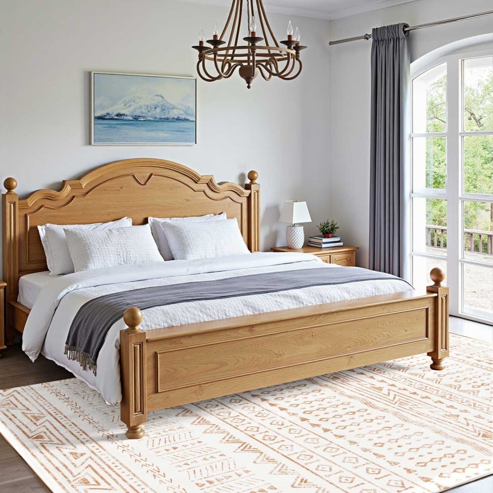 Koberec, veľký umývateľný koberec 6 x 9 stôp, protišmykový a odolný voči roztrhnutiu, moderný koberec vhodný pre domáce zvieratá a deti, rohožka do spálne, kancelárie, obývačky, detskej izby, vstupnej haly, béžová