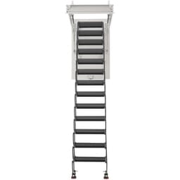 Povalový rebrík, nosnosť 299,4 kg, vhodný pre výšku stropu od 3,1 do 3,4 m a rozmery otvoru 94,4 x 73,5 cm, výsuvný stropný schod z legovanej ocele s ťažnou tyčou pre povalovú strechu - miniatúra 4