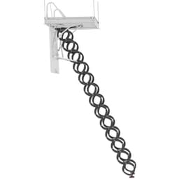 Povalový rebrík, nosnosť 299,4 kg, vhodný pre výšku stropu od 3,1 do 3,4 m a rozmery otvoru 94,4 x 73,5 cm, výsuvný stropný schod z legovanej ocele s ťažnou tyčou pre povalovú strechu - miniatúra 12
