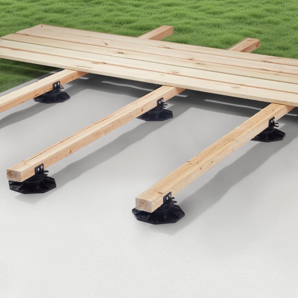 Terasové bloky 12 ks, nosnosť 2000 libier / 907,18 kg, podpera terasy, plastový podstavec, dlažba, zdvih 1,18 - 2,36 palca / 30 - 60 mm, výškovo nastaviteľná základňa pre prístrešok z dreva, betónu a kovu