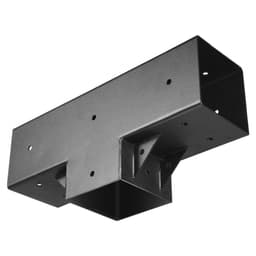 Sada 2 pergolových konzol, tvar T 4x4 (skutočné rozmery 92 x 92 mm), 3-cestné konzoly na pergolu, sada konzol na altánok pre svojpomocnú výrobu z dreva so skrutkami pre drevené nosníky 92 x 92 mm v skutočnej veľkosti pre vonkajšie párty a bankety. - miniatúra 3