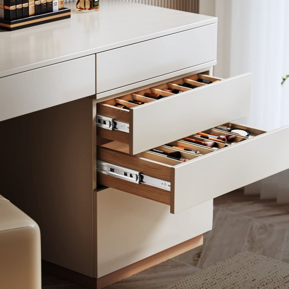 Výsuvy zásuviek, 22 palcov, 10 párov plne výsuvných koľajníc s guľôčkovými ložiskami, nosnosť 100 libier, odolné bočné montážne výsuvy zásuviek na komodu, koľajnice zásuviek do kuchyne, výmena svojpomocne.