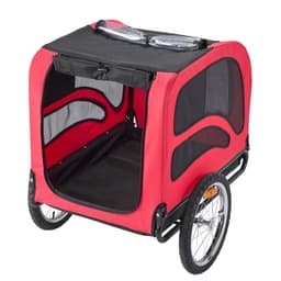 Prívesný vozík na bicykel pre psov, nosnosť do 45 kg, nosič bicyklov pre malé a veľké psy, ľahko skladací rám s rýchloupínacím kolesom, univerzálna spojka na bicykel, odrazka, vlajka, vnútorné vodítko - miniatúra 27