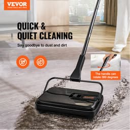 Zametač kobercov, šírka zametania 20 cm, manuálny zametač na podlahy, neelektrický, objem nádoby na prach 300 ml s hrebeňom na koberce v domácej kancelárii, drevené povrchy, drevené podlahy, laminát, čistí prach a zvieracie chlpy - miniatúra 21