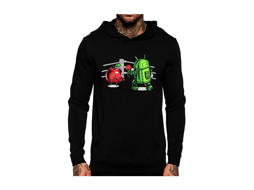 Mikina Android verzus Apple Bitka