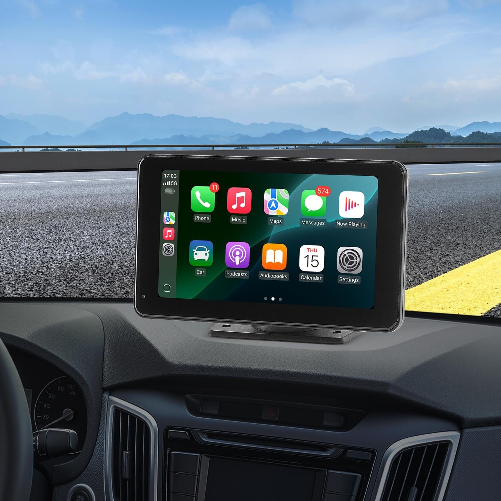 Autorádio s CarPlay dotykovou obrazovkou, 7-palcový Apple, Android, Auto, cúvacia kamera