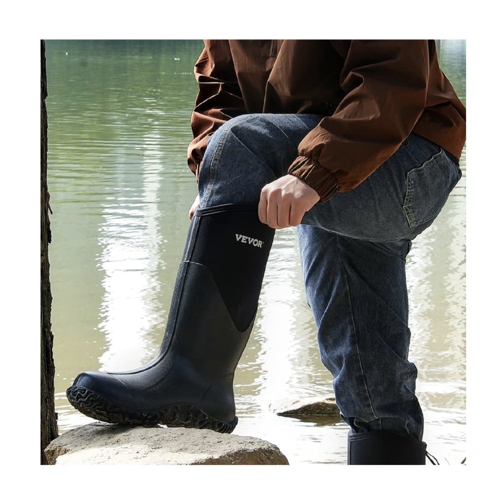 Pánske neoprénové gumové pracovné čižmy do dažďa, veľkosť 10, US