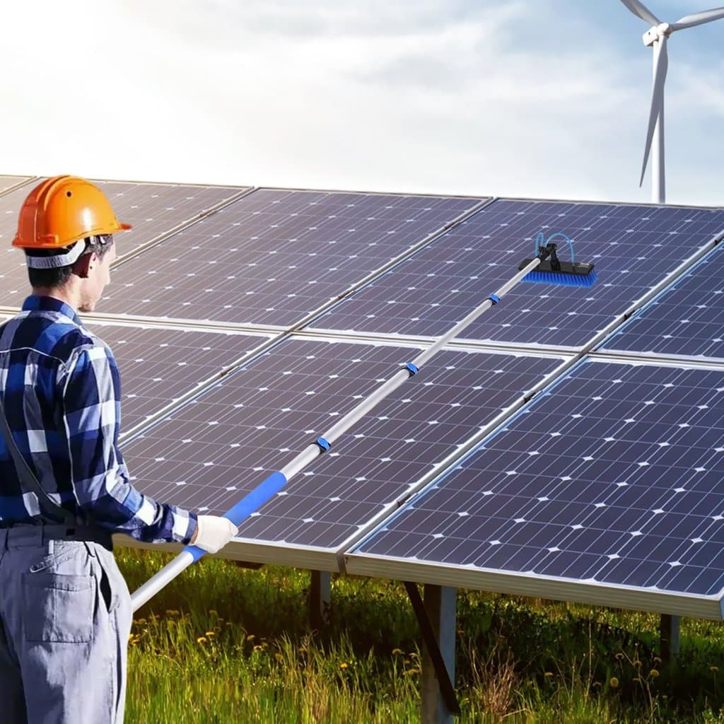 Sada stĺpov na prívod vody, 3,6 m čistiaca tyč na solárne panely s výsuvnou rukoväťou