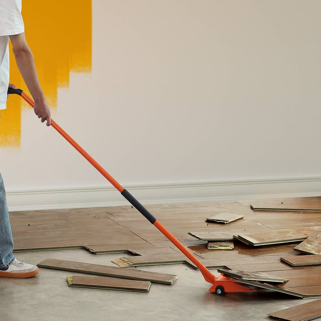 Lámač paliet, rukoväť 60 palcov, nosnosť 2000 libier, uhlíková oceľ Q235, odolný nástroj na demoláciu terás, nástroj na demoláciu drevených paliet, páčidlo pre efektívne a jednoduché odstránenie terás