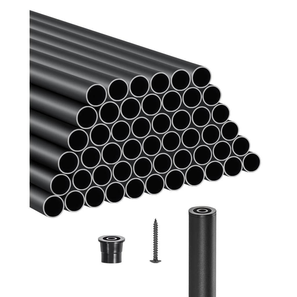 Schodiskové zábradlia, balenie 51 kusov, 26-palcové hliníkové vretená s guľôčkovými skrutkami/maticami