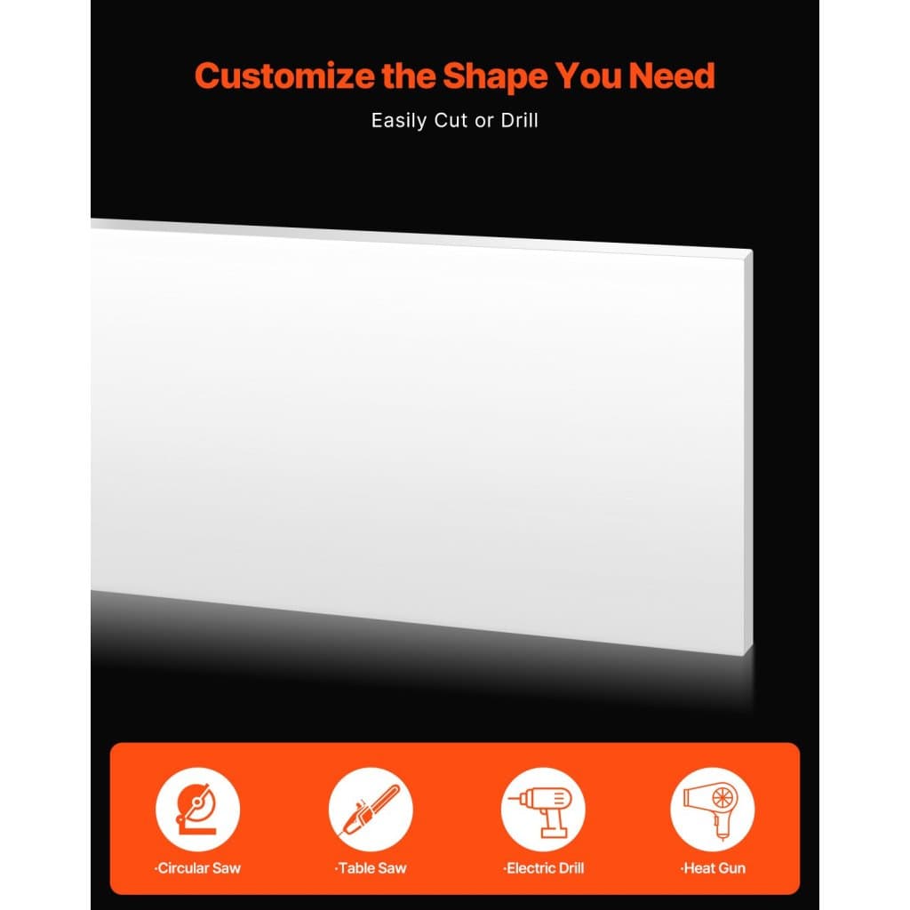 1 balenie HDPE fólie s rozmermi 24 x 48 palcov a hrúbkou 1/2 palca