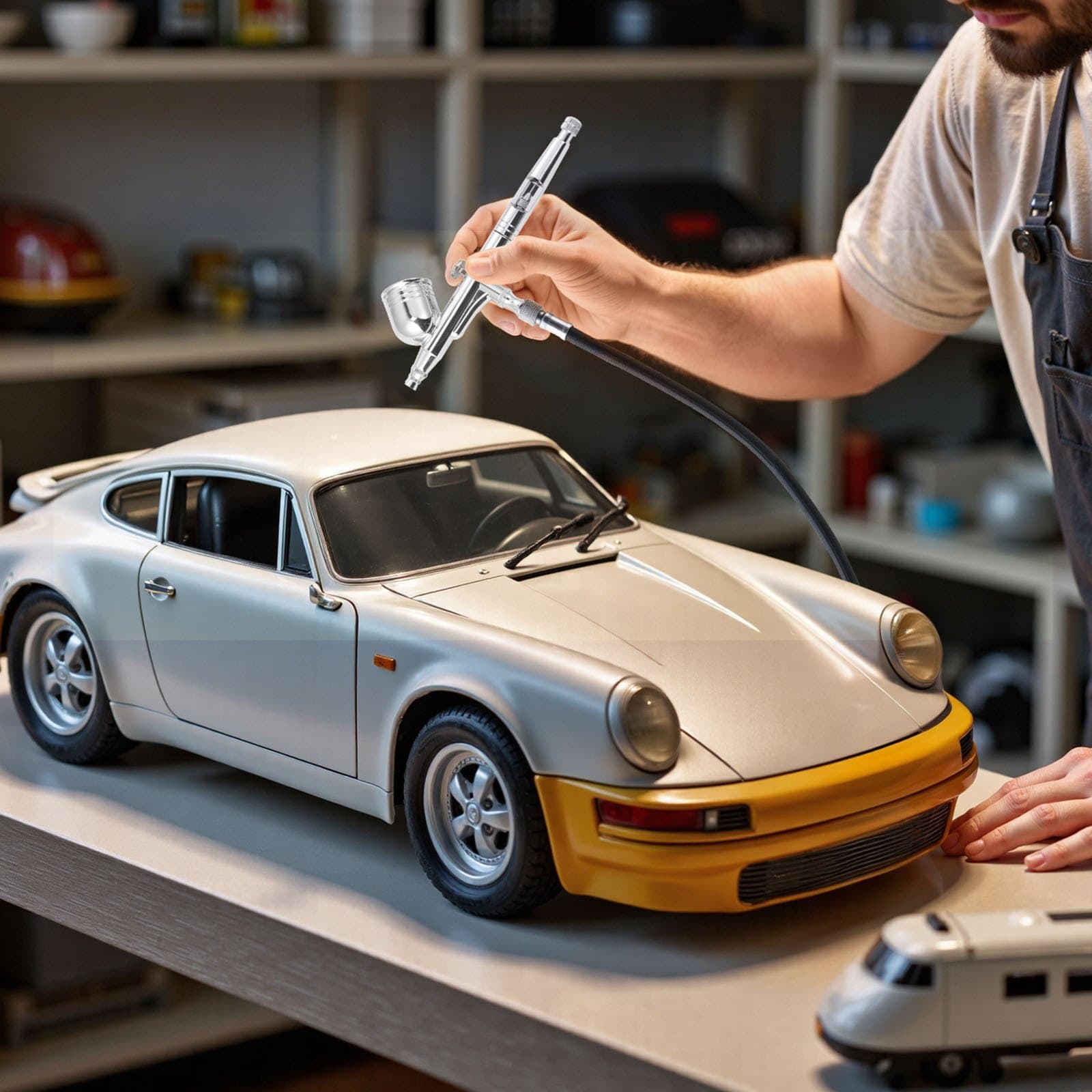 Sada airbrush pištole Sada airbrush pištole 1/6 HP vzduchový kompresor 1 airbrush pištol 3 trysky na farby