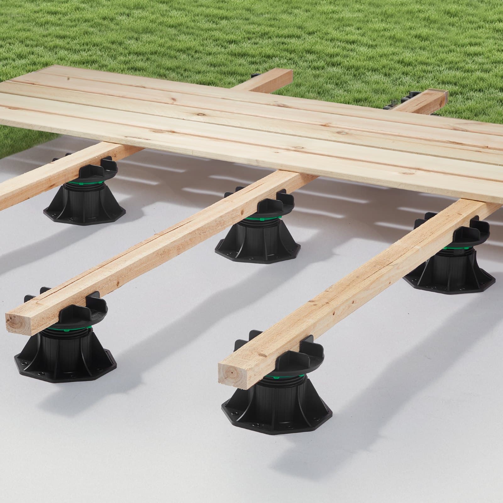 8 ks nastaviteľných podstavcov pre podpery terasy, základov terasy, 9,3-12,4 cm
