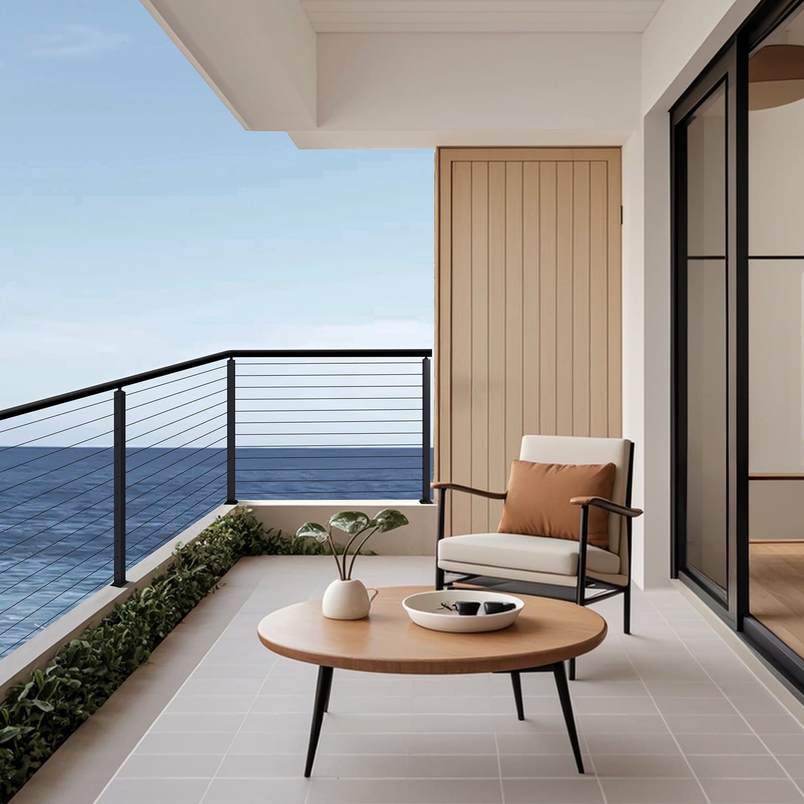 Stĺpik zábradlia na káble 42x1x2 palce, predvŕtaný stĺpik 1JZLGZXHS1063GGTD001V0