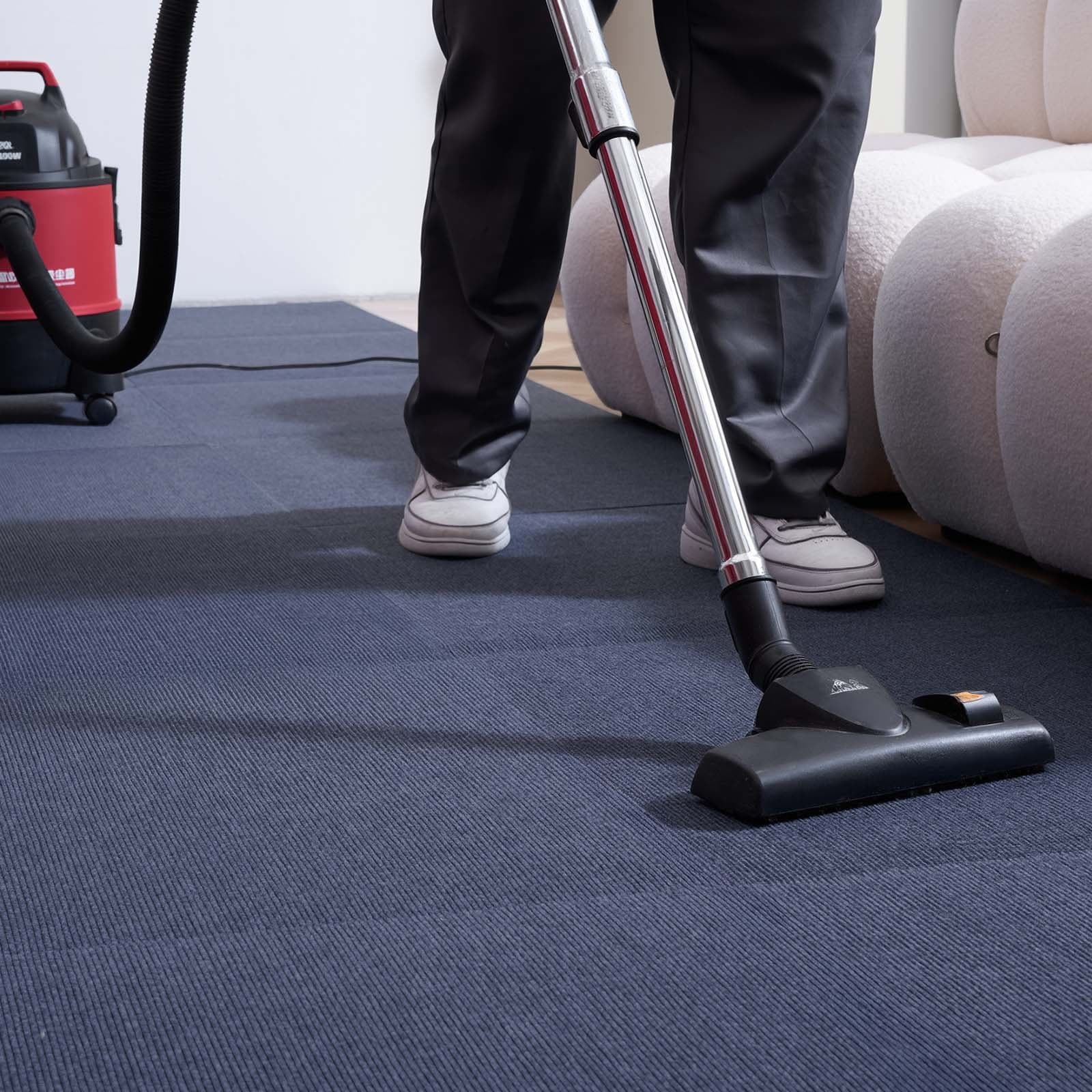 Kobercové dlaždice 610x610 mm, 15 kusov, samolepiace, sivé