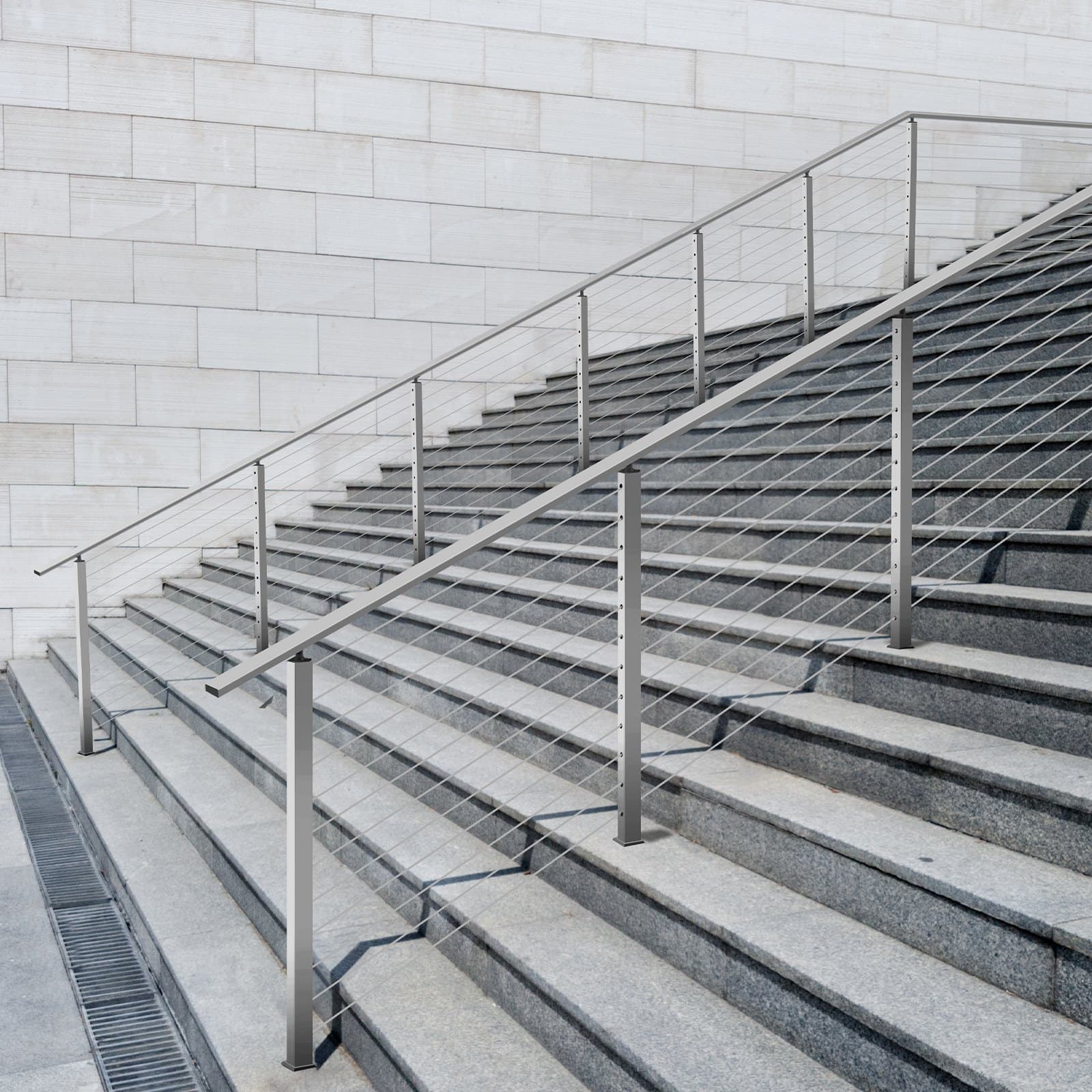 Stĺpik zábradlia na káble 42x2x2 palce s otvormi pod uhlom 30° 1JZLGZXYS1062TLWC001V0