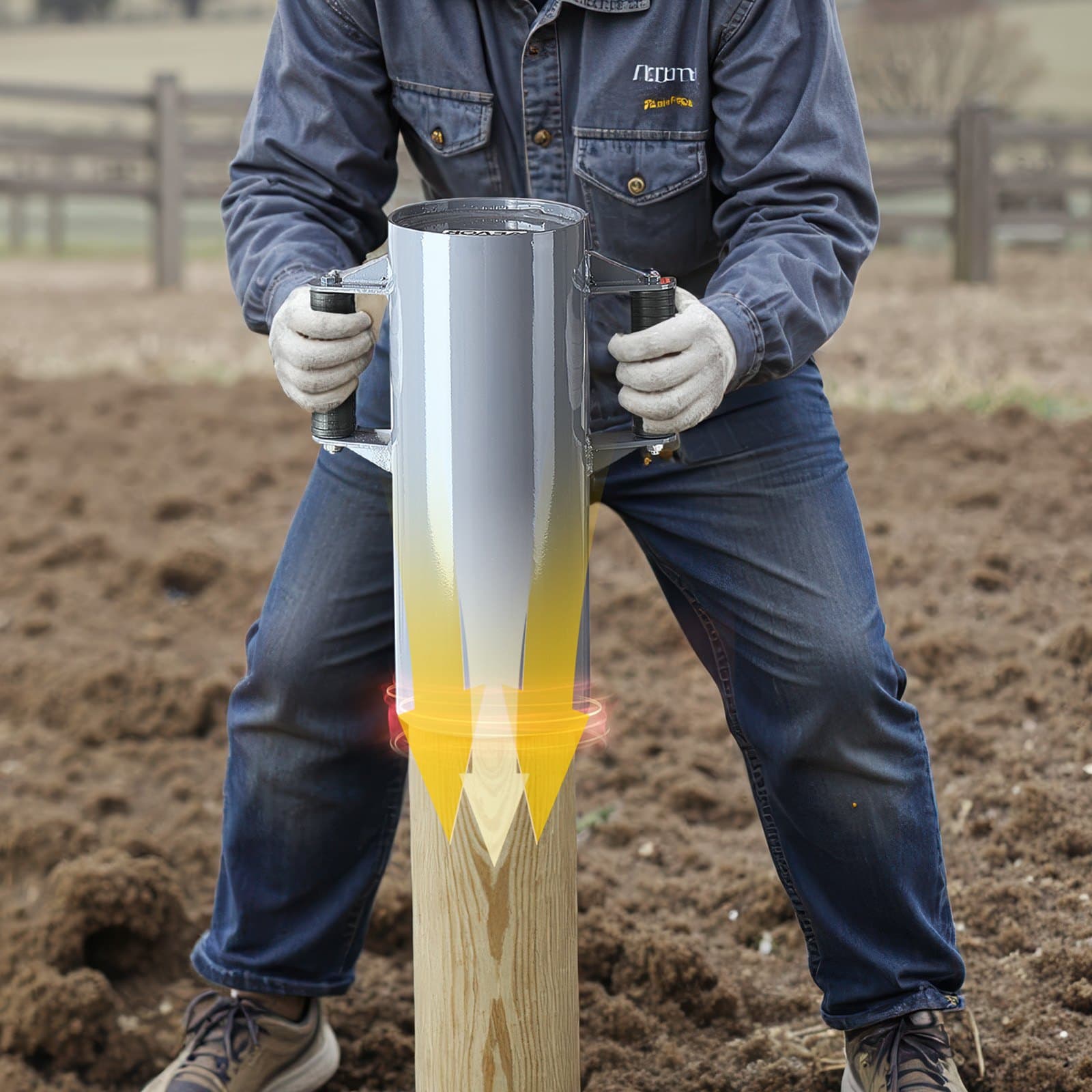 Ručný ovládač plotových stĺpikov, vysokovýkonný nabíjací stroj na T-stĺpiky pre záhradu na farme