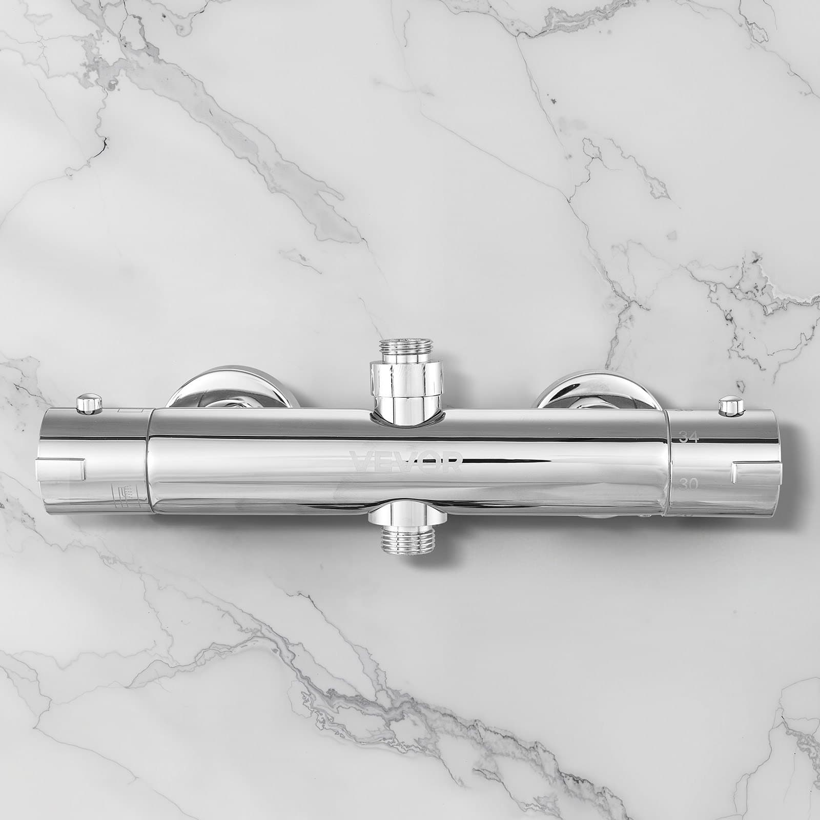 Termostatický sprchový ventil, 38℃ Bezpečný uzamykateľný termostatický zmiešavací ventil, sprchový kohútik s teplou studenou vodou, regulačné ventily teploty sprchového kohútika s konzistentnou teplotou vody pre kúpeľňu, obytný príves, karavan