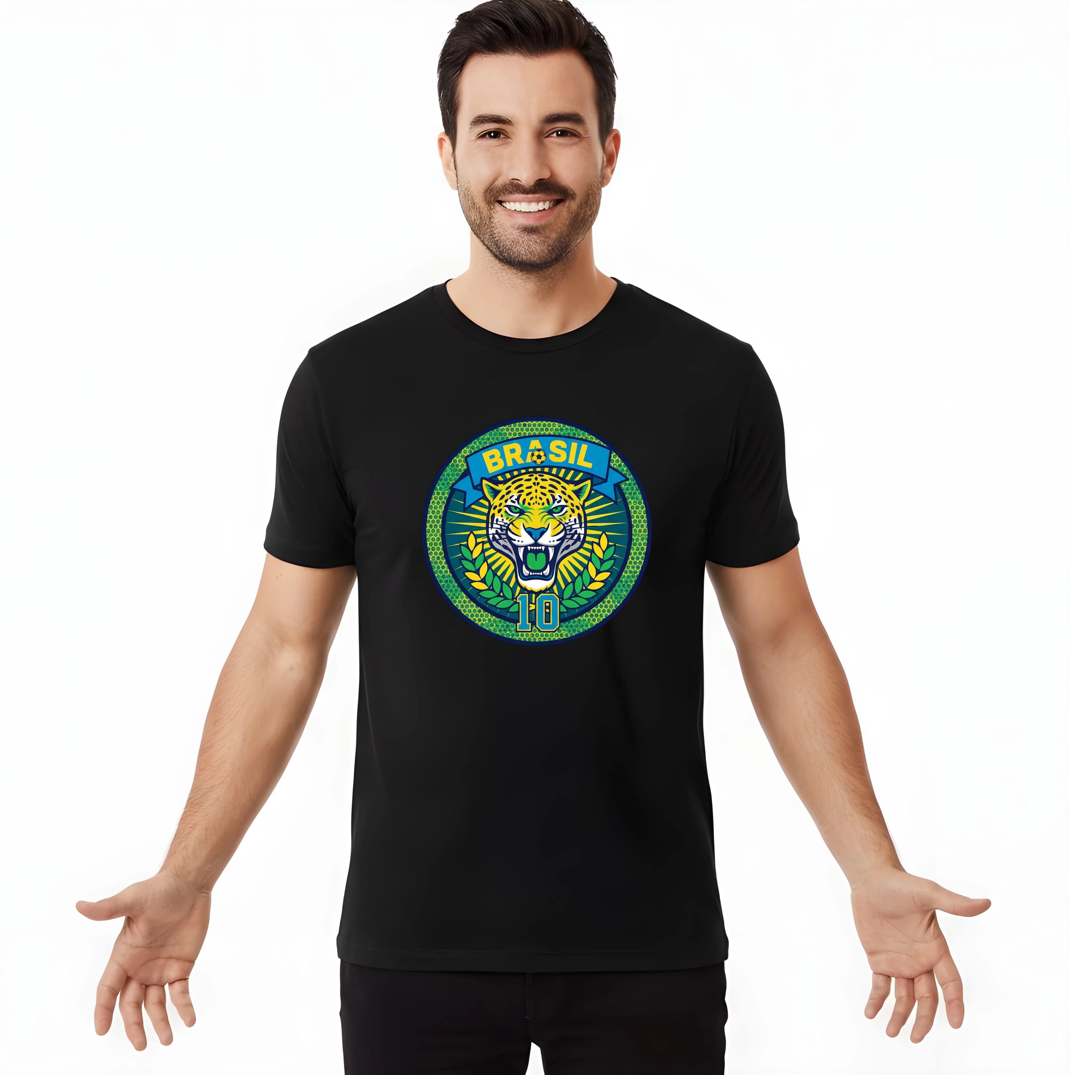 Pánske tričko Divoký jaguár Brasil Sila desiatky a samba