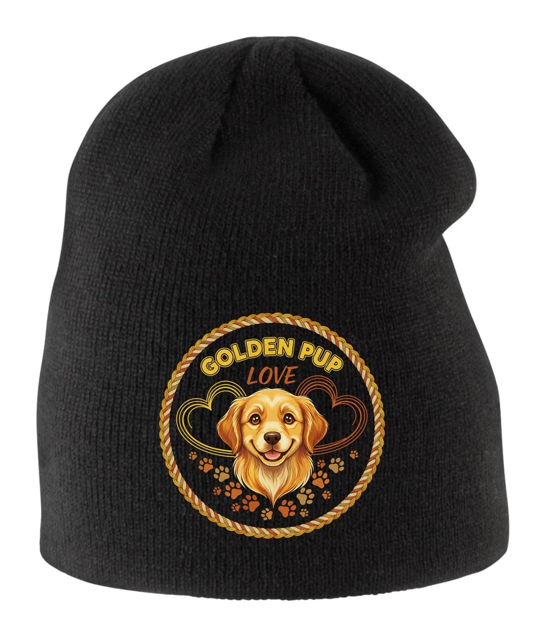 Detská zimná čiapka Neodolateľná láska ku Golden Pup a zlatým labkám