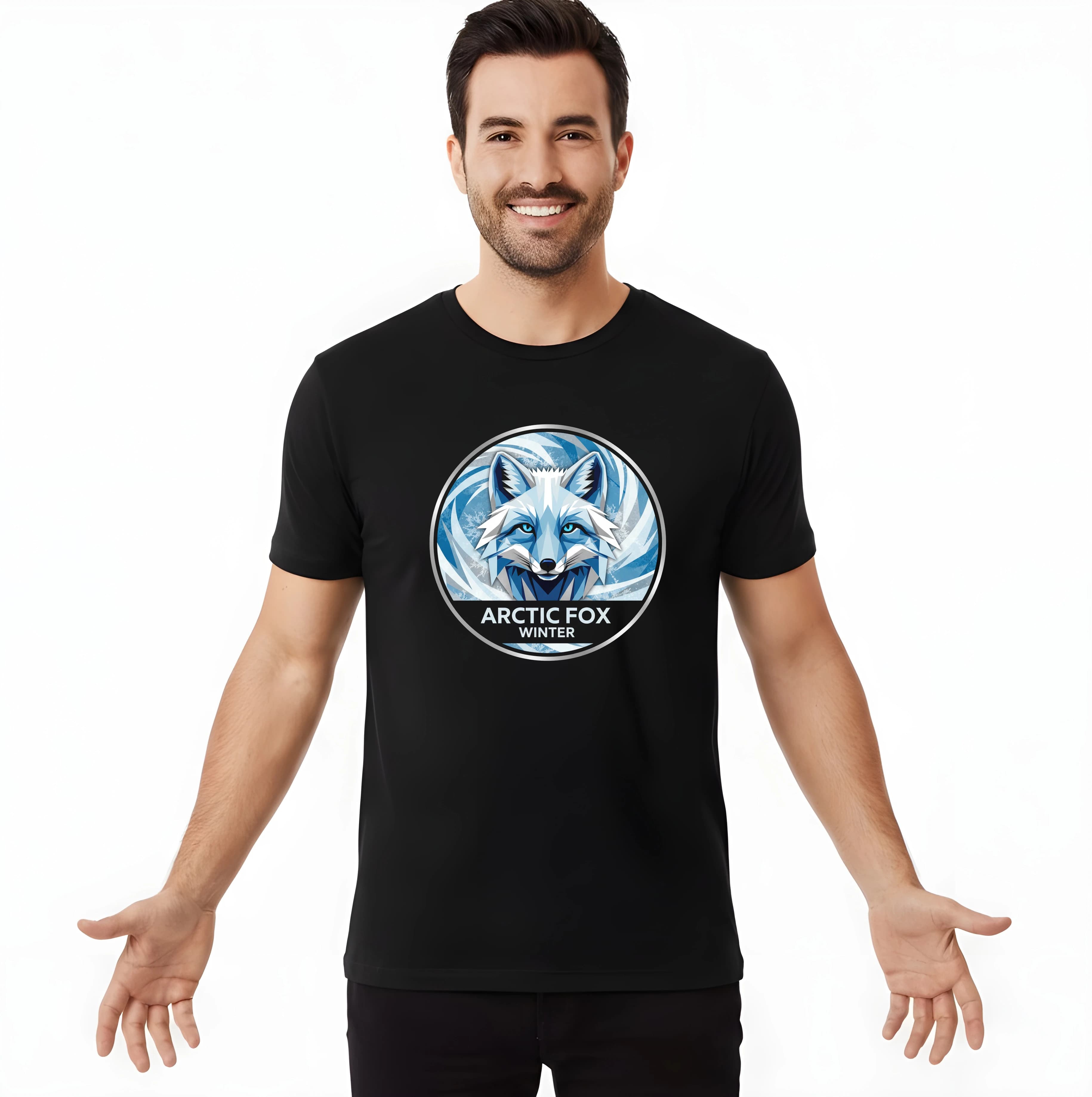 Pánske tričko Ľadový duch Arctic Fox v modrej zimnej víchrici