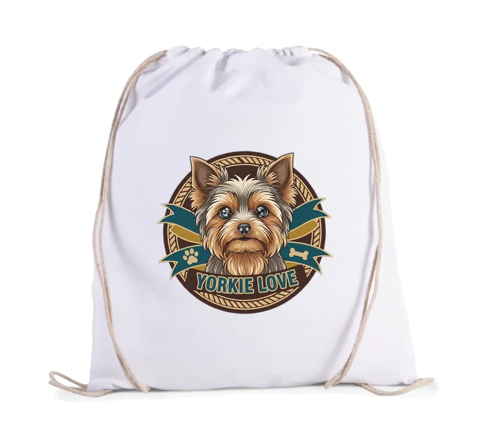 Vak na chrbát Roztomilý Yorkie Love Srdce malého teriéra