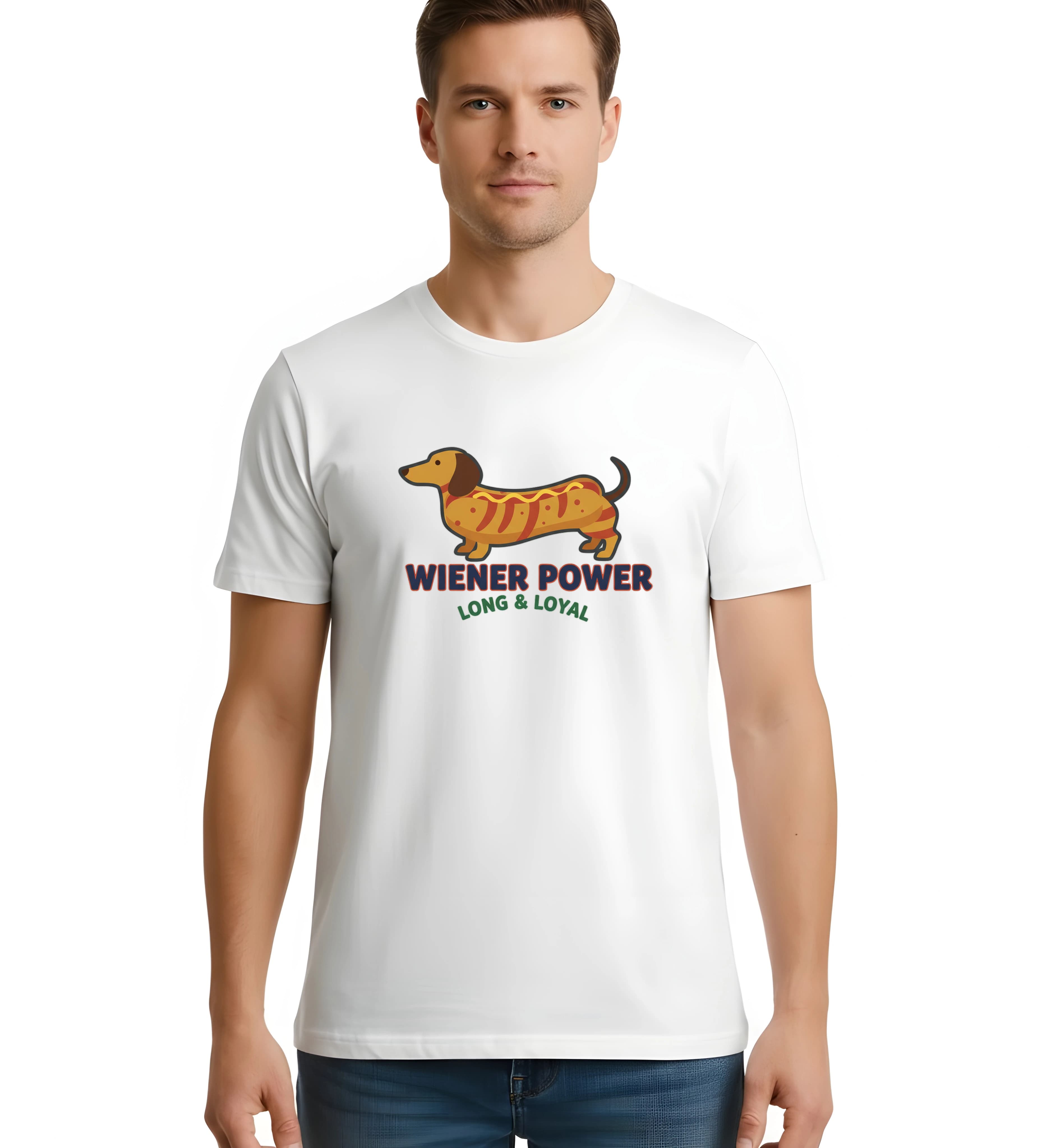 Pánske tričko Jazvečík Hotdog Wiener Power Dlhý a verný
