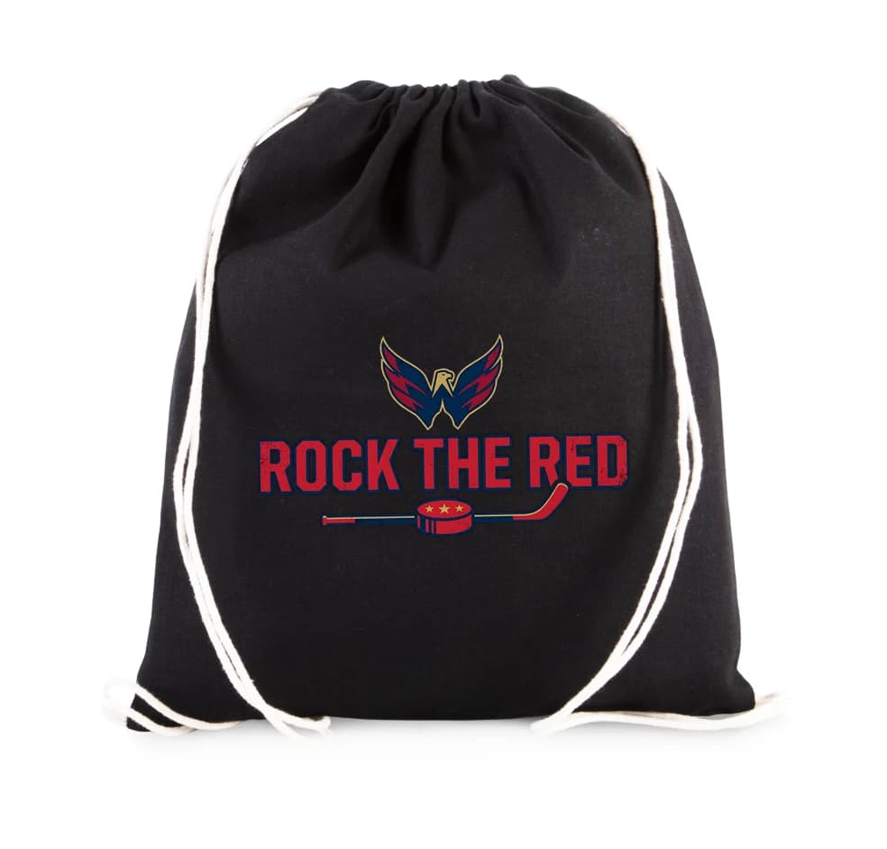 Vak na chrbát Červené krídla a puk Rock The Red na ľade