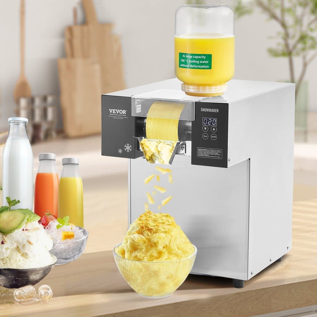 Komerčný výrobník vločkového ľadu z nehrdzavejúcej ocele s výkonom 385 libier/24 hodín